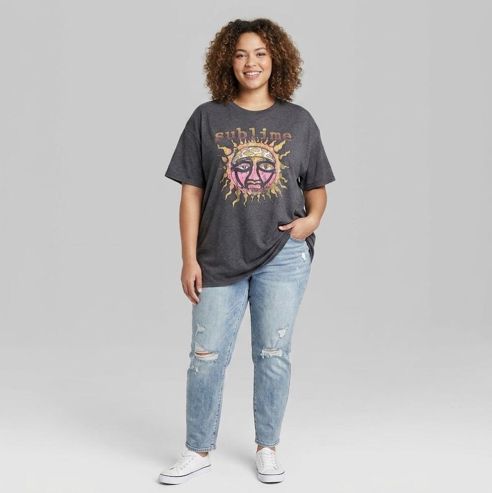 Sublime 40oz to Freedom T Shirt 2XL Charcoal Sun Graphic Band Tee